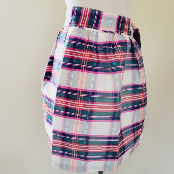Crown & Ivy Plaid Skirt with Bow size 10p - Picture 4 of 10